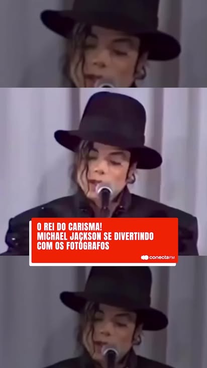 Durante uma entrevista, Michael Jackson, teve uma reação inesperada ao perceber que os fotógrafos estavam 
capturando cada movimento que fazia;

Em vez de parar, ele se divertiu com a situação, transformando o momento em pura diversão. Uma lenda não só pela música, mas também por sua habilidade única de fazer até os momentos mais simples se tornarem inesquecíveis. 

 #MichaelJackson #Lenda #ReiDoPop #Inesquecível