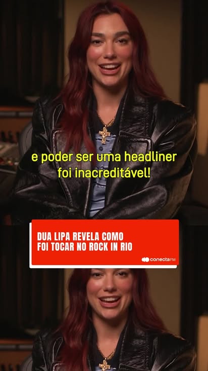 Dua Lipa foi a atração principal do dia de encerramento do Rock in Rio 2022. Em depoimento, a cantora falou sobre como foi participar do evento e distribuiu elogios aos fãs presentes.

"É uma das apresentações que eu volto para asssitir (...). Existe algo tão contagiante no público".

Em novembro, Dua Lipa volta ao Brasil, dessa vez com sua turnê "Radical Optmism", com shows em São Paulo e no Rio de Janeiro.

#conectafm #dualipa #brasil #show #rockinrio