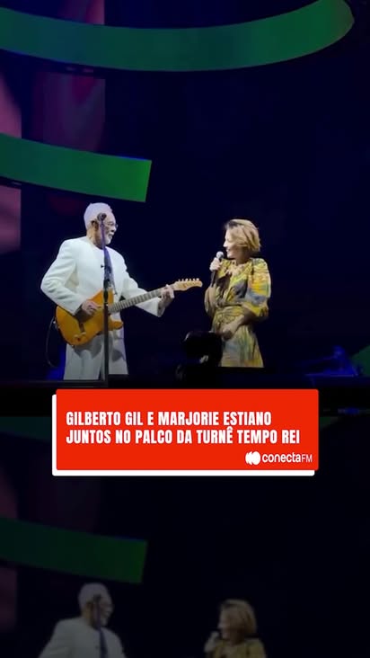 Marjorie Estiano fez uma participação surpresa durante show de Gilberto Gil, na passagem da turnê "Tempo Rei" em Curitiba.

Juntos, eles cantaram "Não Chore Mais (No Woman, No Cry)".

Quem gostou de ver Marjorie Estiano como cantora mais uma vez?

#conectafm #gilbertogil #marjorieestiano