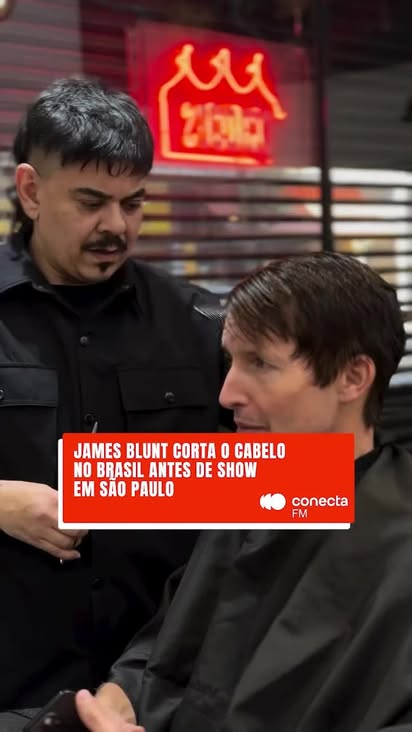 James Blunt, conhecido mundialmente por “You’re Beautiful”, passou pelo Brasil e surpreendeu os fãs: cortou o cabelo no salão Circus, em São Paulo!

Além de um papo descontraído, o cantor saiu com o visual renovado para o show.

O profissional responsável pelo corte comemorou o momento nas redes sociais e ainda brincou: “Ah, e eu juro que não cortei nenhum centímetro a mais! 😇🙃”

#conectafm #jamesblunt