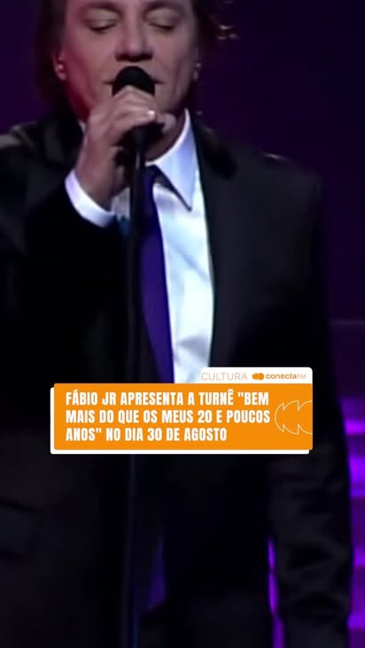 Um ícone que celebra a vida, a música e o amor.

Em sua turnê "Bem Mais Que Os Meus 20 e Poucos Anos", Fábio Jr. transforma o palco em uma jornada no tempo.

Chegou a hora de viver essa emoção em Jaguariúna, na Red Eventos.

🎶 Um show para eternizar e cantar junto.

🎟️ Garanta seu ingresso no site do Agora Ingressos!

#conectafm #cultura #agenda #fabiojr #show #turne